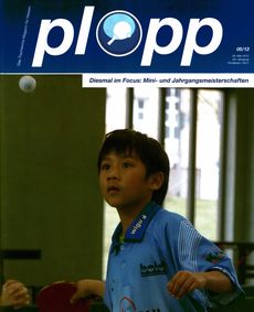 Ryan Harder auf der Titelseite des Tischtennis-Magazins PLOPP
